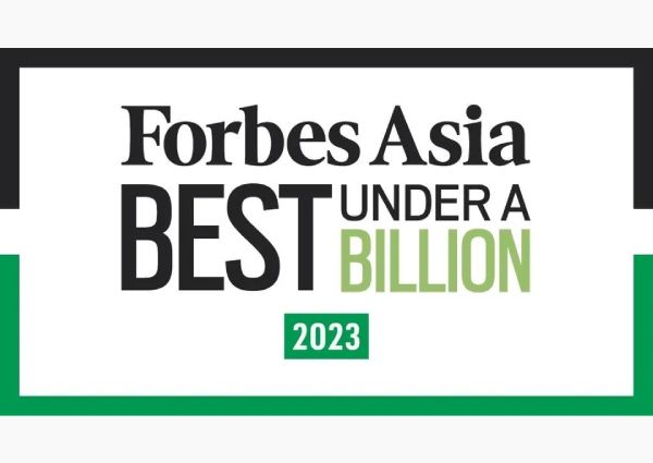 Mega features in Forbes Asia’s best under a billion for a third consecutive year