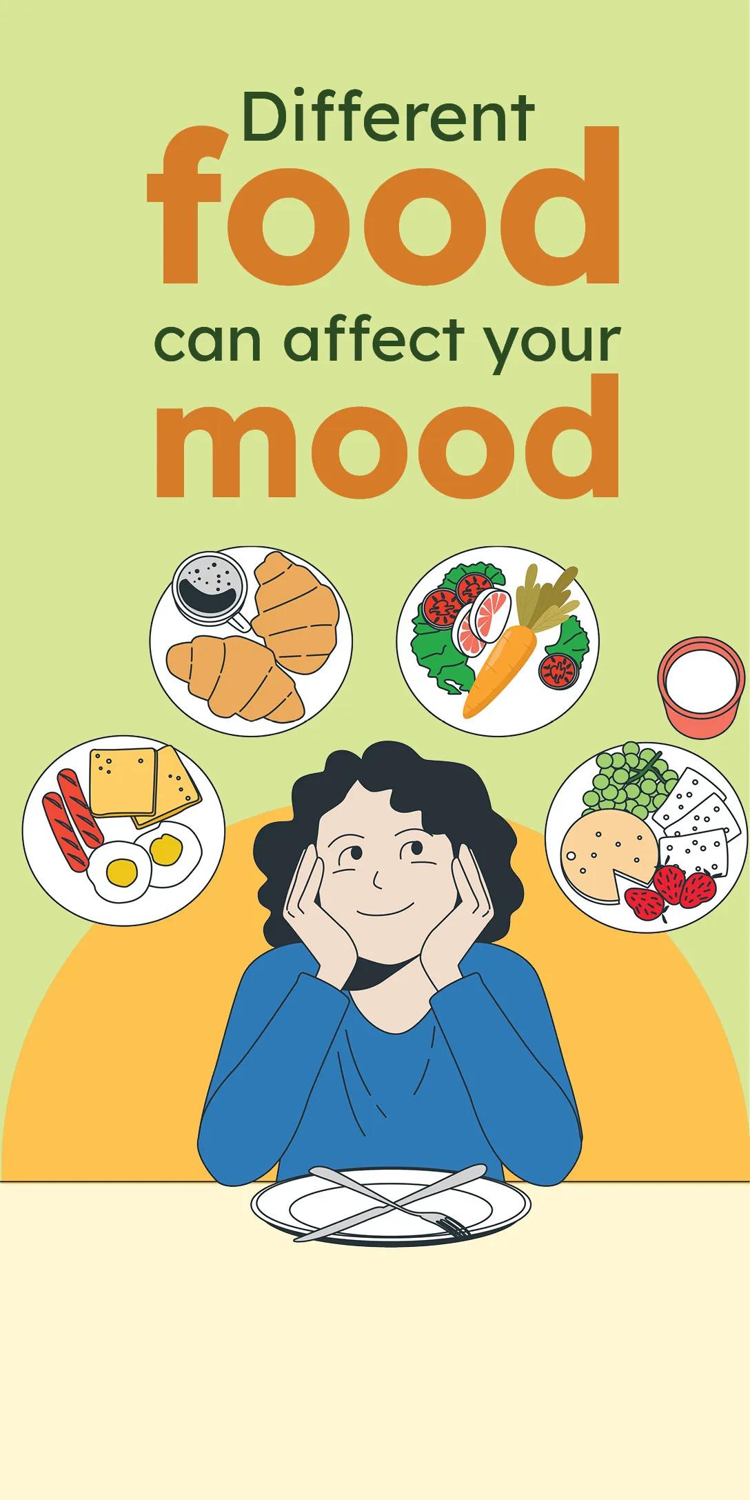 Different food can affect your mood