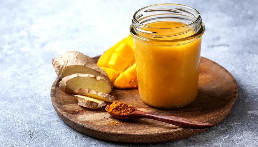 Mango turmeric ginger smoothie